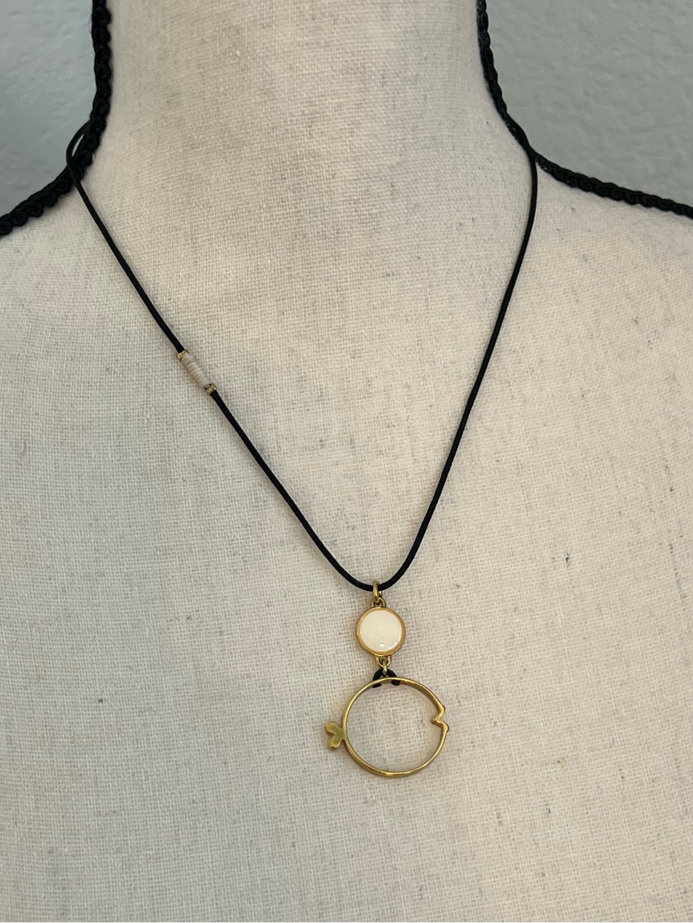 Grecian fish charm necklace